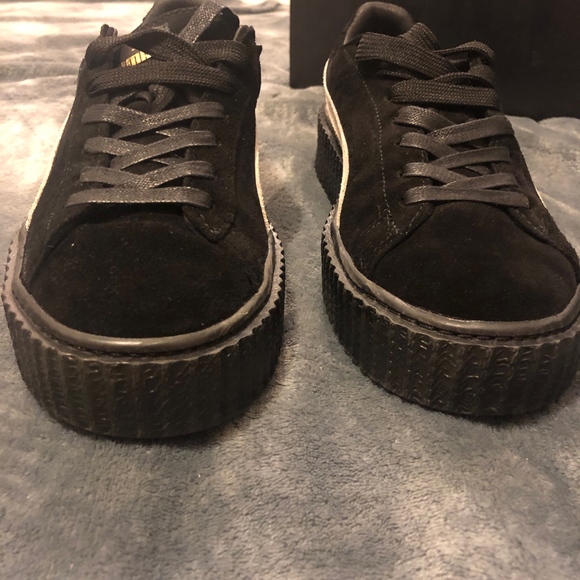 Rihanna Fenty Black - White Star Suede Creepers - Picture 4 of 8